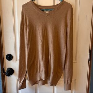 L.L. Bean Men's V-Neck Sweater in Brown